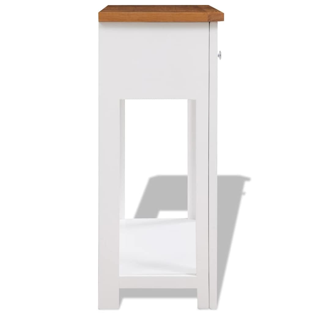 Solid Oak Wood Console Table D861249