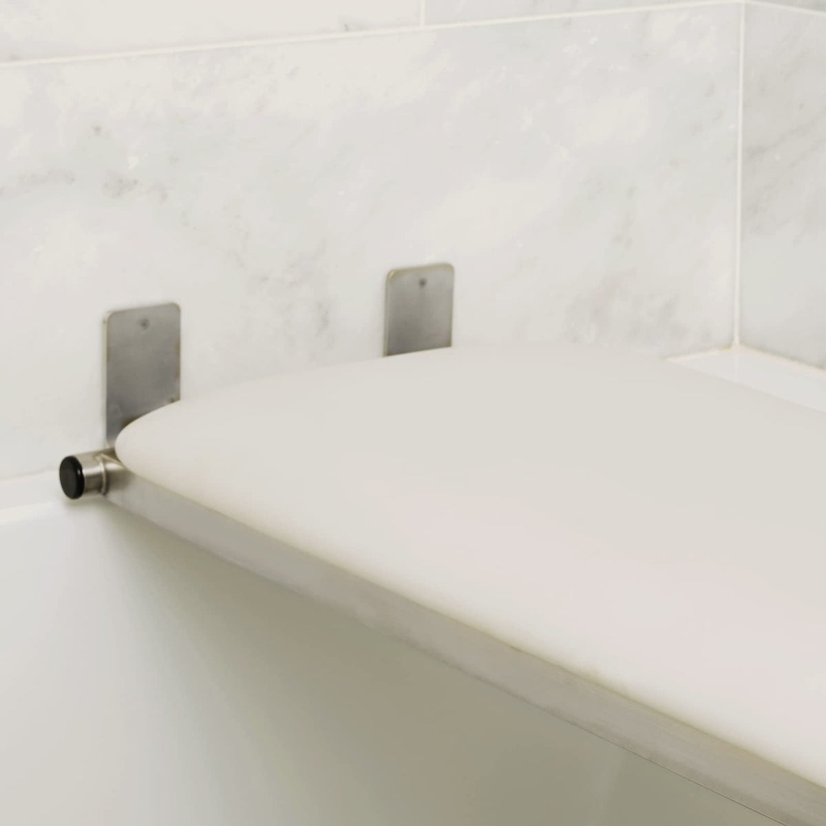 32" x 13.5" White Padded Folding Tub Seat I8432