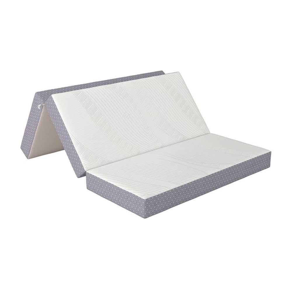 Full 6" Folding Memory Foam Mattress, Gray Knit Cover, Tri-Fold E183327