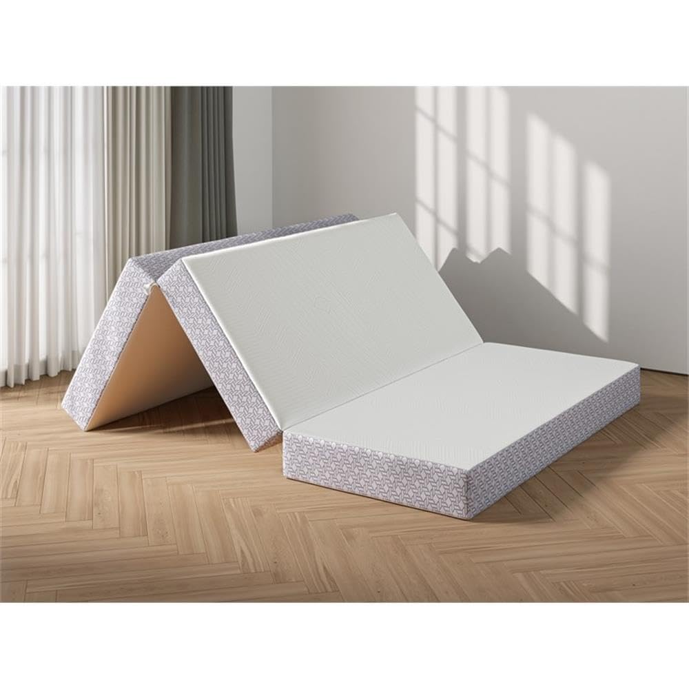 Full 6" Folding Memory Foam Mattress, Gray Knit Cover, Tri-Fold E183327