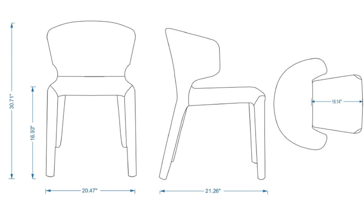 Black Upholstered Dining Chairs Set of 4 H1902