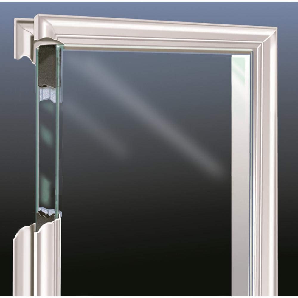 Primed Steel Clear Glass 1/2 Lite 2-Panel Right-Hand Inswing 32" x 80" Front Door M2535
