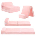 Pink Folding Sofa Bed with Removable Cover G94958
