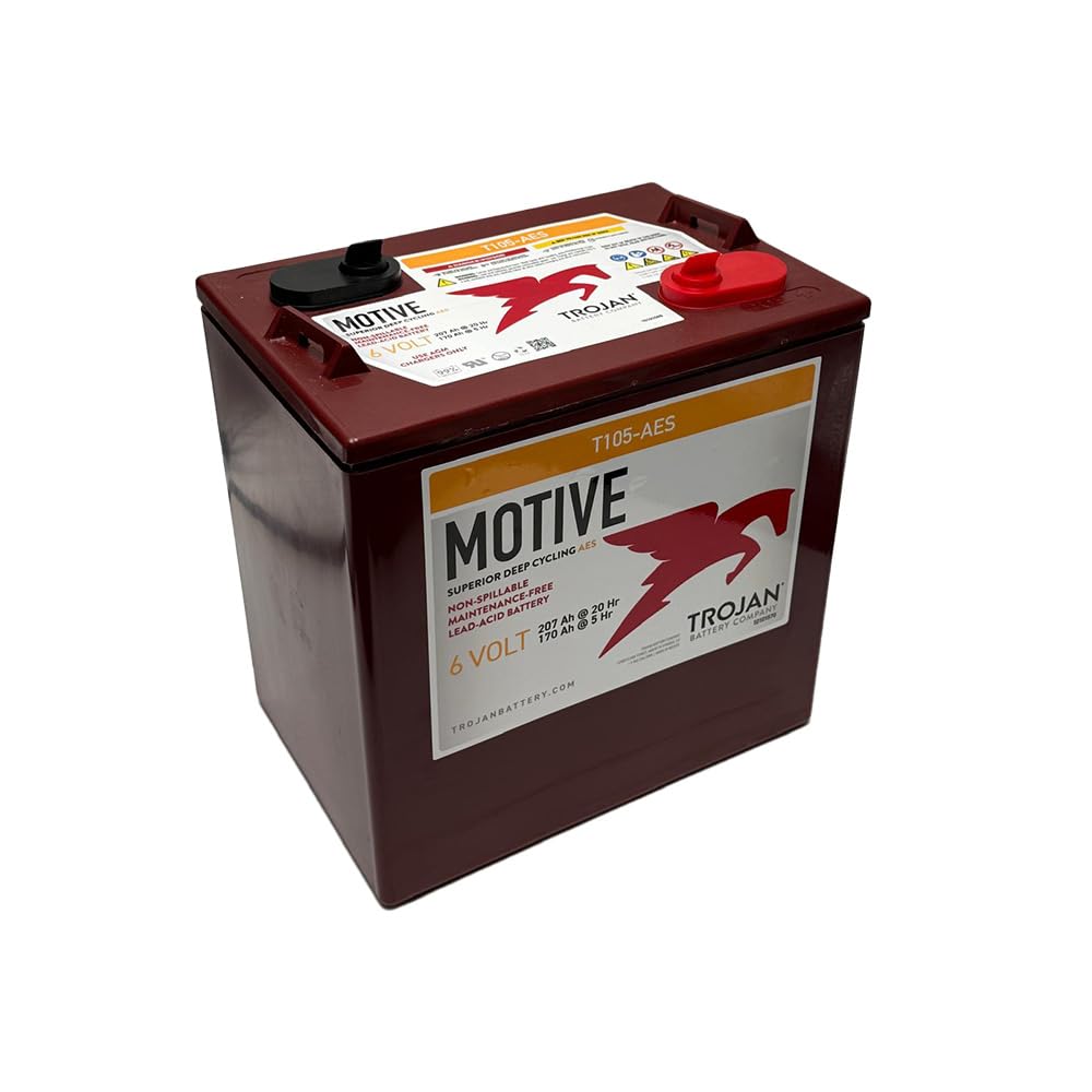 6V Deep Cycling VRLA AGM Batteries, Maroon, Pack of 4 Z685
