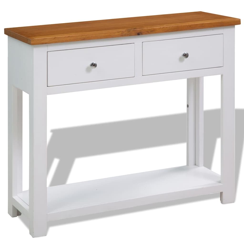 Solid Oak Wood Console Table D861249