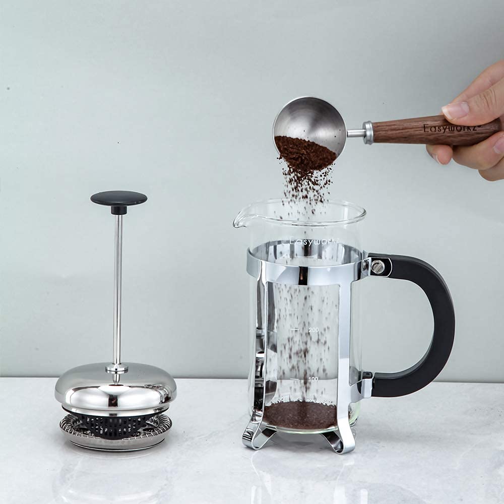 12 oz Stainless Steel French Press with Measuring Spoon G1365