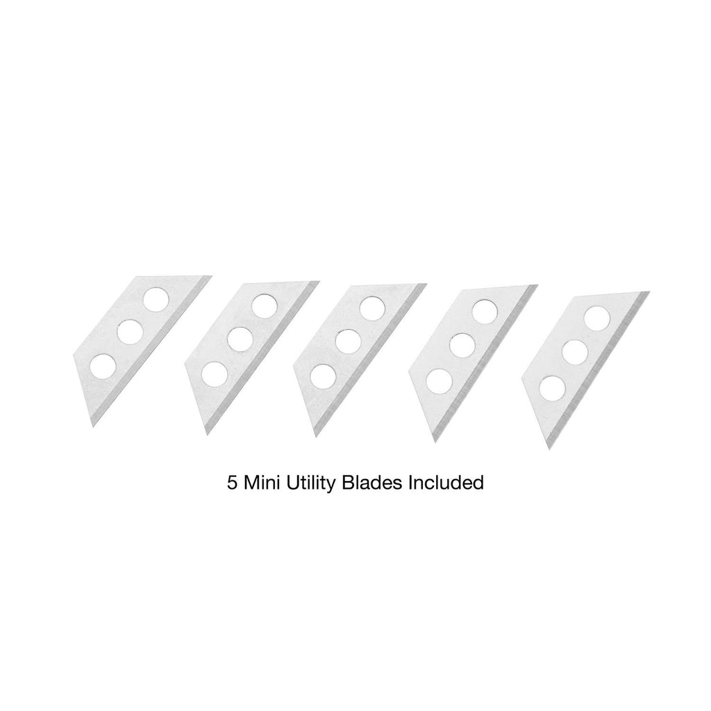 5 Pc Mini Utility Knife Blades 1095 Steel Q78396