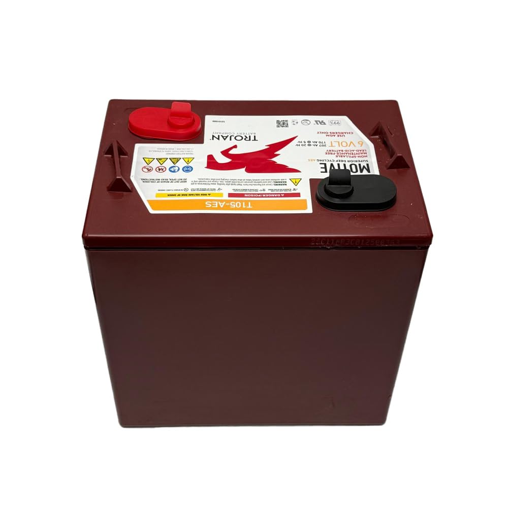 6V Deep Cycling VRLA AGM Batteries, Maroon, Pack of 4 Z685