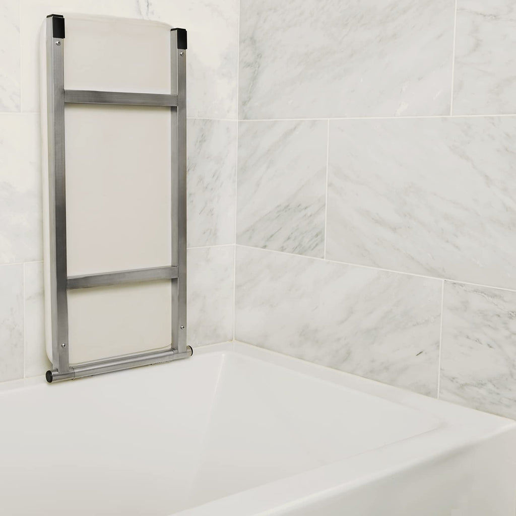 32" x 13.5" White Padded Folding Tub Seat I8432