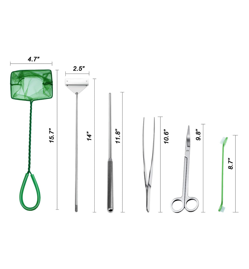 Fish Tank Cleaning Kit with Aquarium Siphon, Fish Net, and Algae Scraper P967080