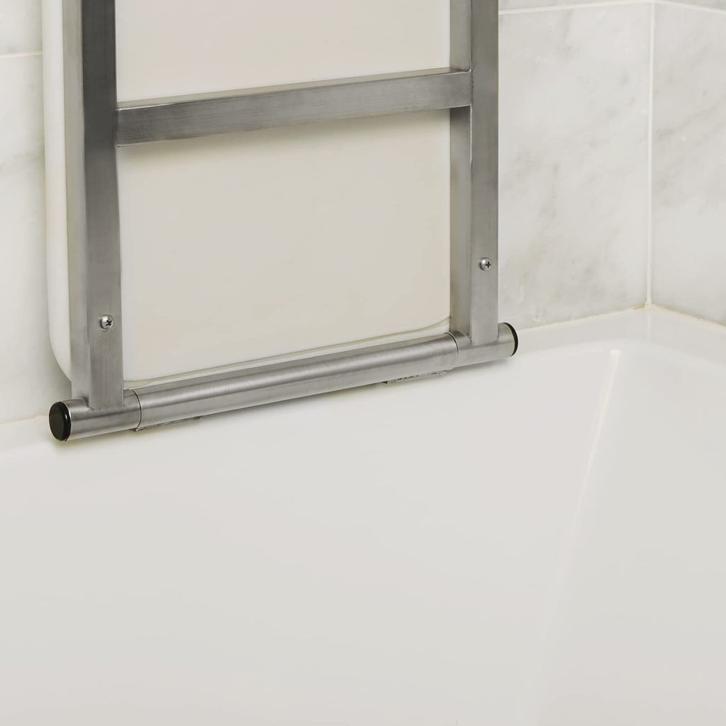 32" x 13.5" White Padded Folding Tub Seat I8432