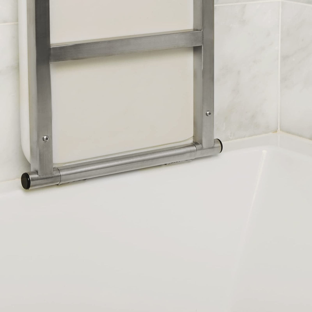 32" x 13.5" White Padded Folding Tub Seat I8432