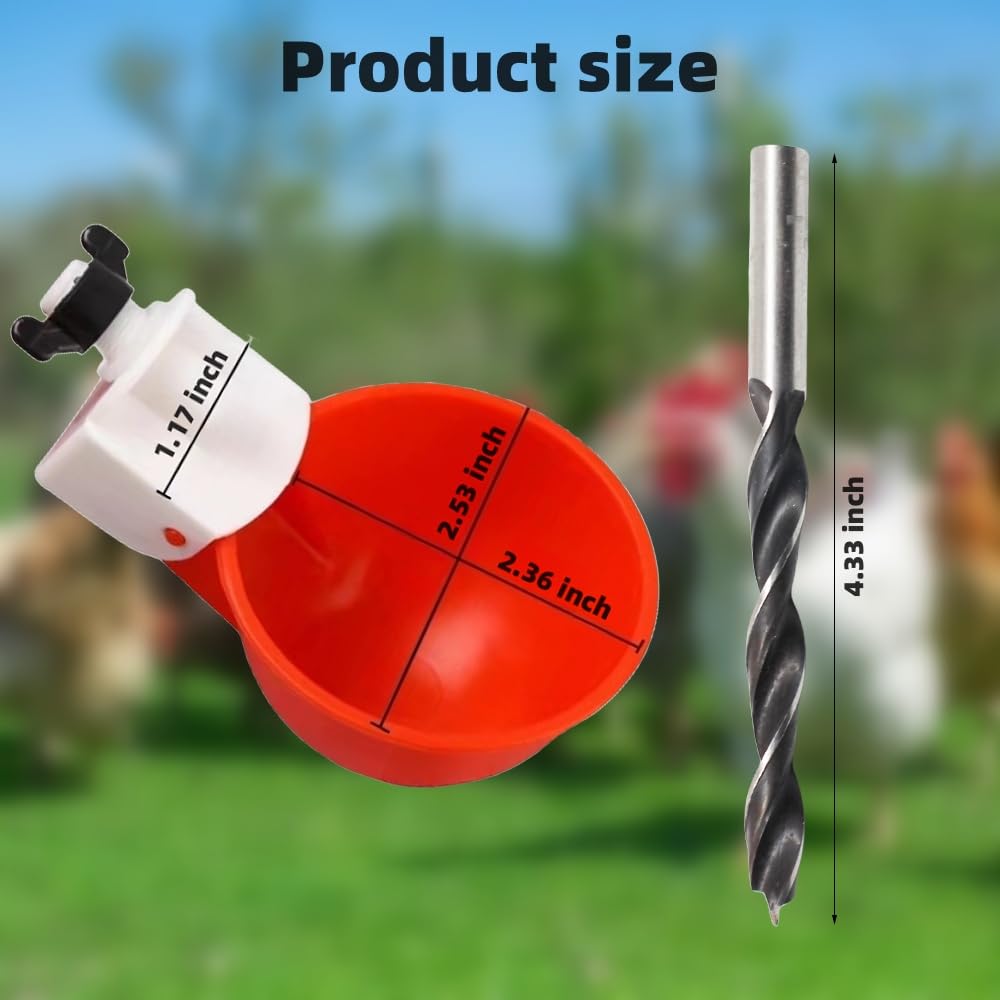 12 Pack Poultry Waterer Cups with Drill S219884