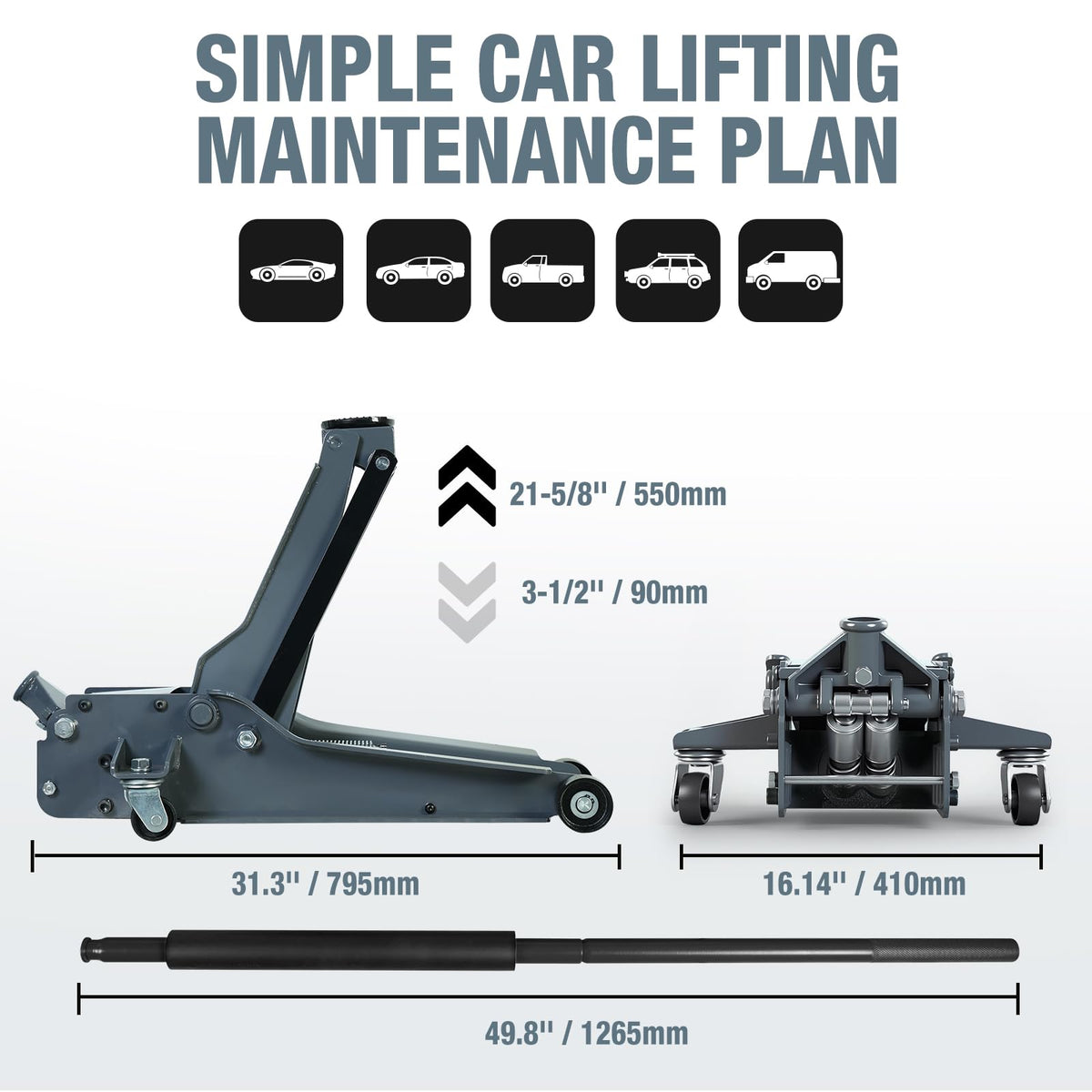 5 Ton Hydraulic Low Profile Floor Jack W742417