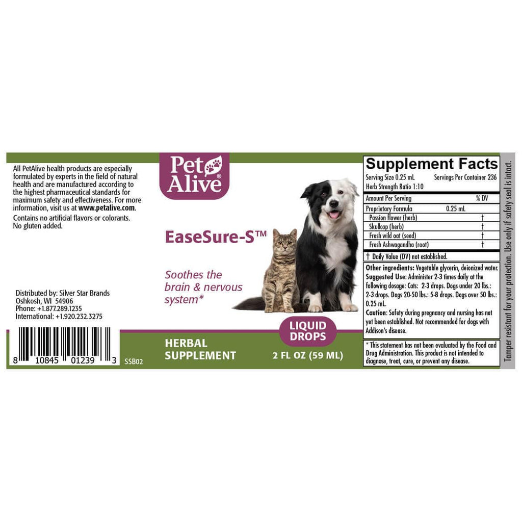 2 Fl Oz Herbal Nervous System Support for Pets U483619