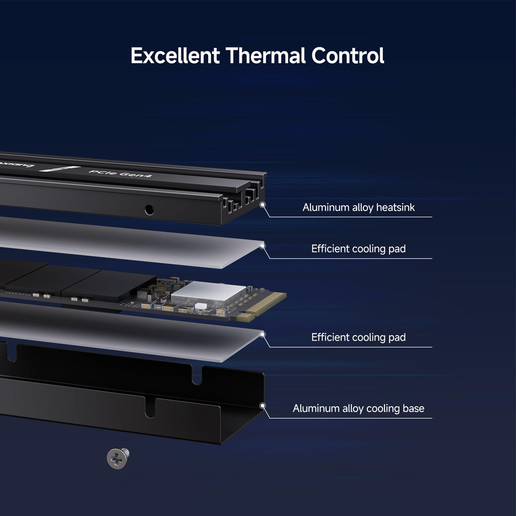 2TB NVMe M.2 PCIe 4.0 Internal SSD with Heatsink P15428