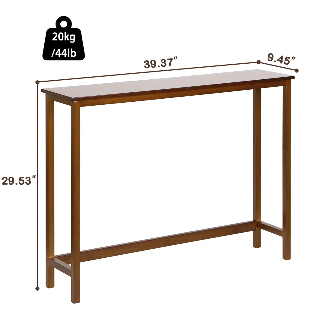 Bamboo Narrow Wood Console Table L19365