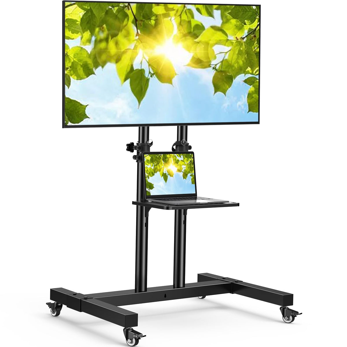 Rolling TV Stand on Wheels for 32-83 Inch Screens up to 110lbs T839