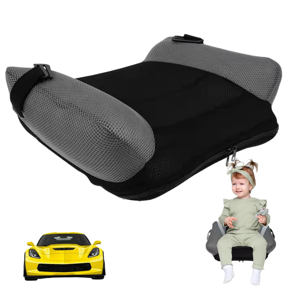 Inflatable Backless Booster Seat with Buckle & Carry Bag E262