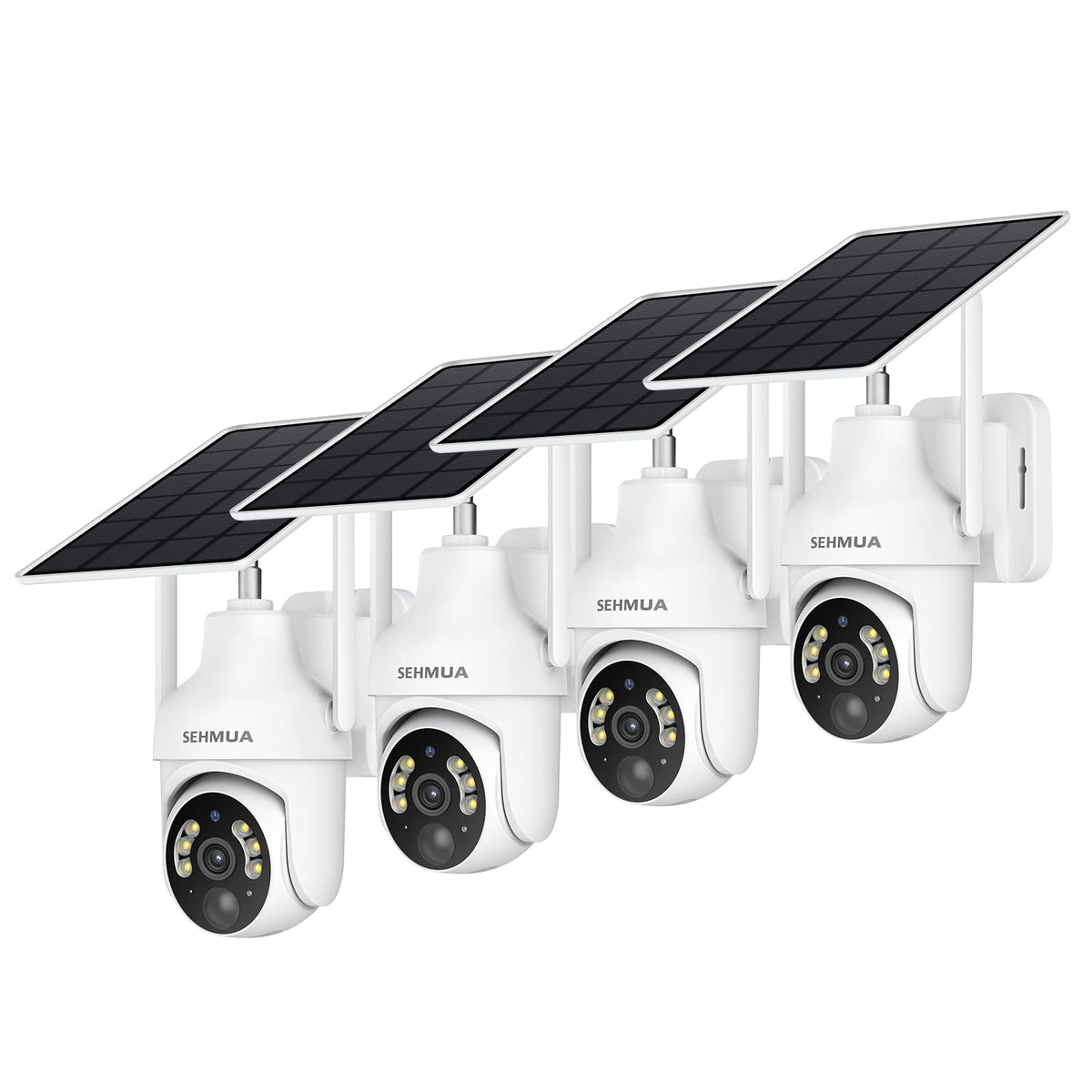 2K Solar Security Cameras Wireless Outdoor 4 Pack White K5683