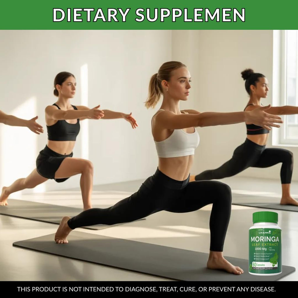 Moringa Capsules Organic 1000MG 60 Count Pack-2 E561538