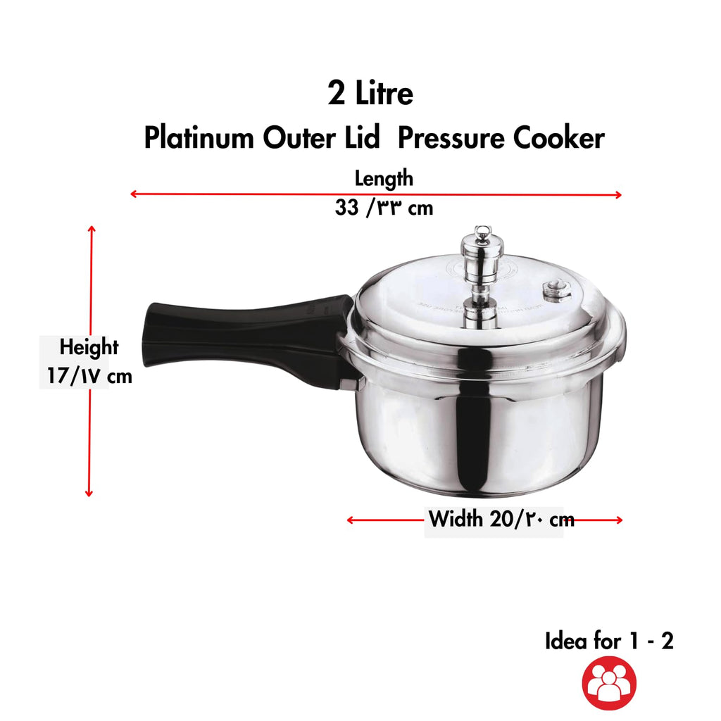 Triply Stainless Steel Pressure Cooker 68 oz M252