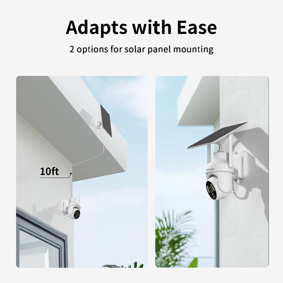 2K Solar Security Cameras Wireless Outdoor 4 Pack White K5683