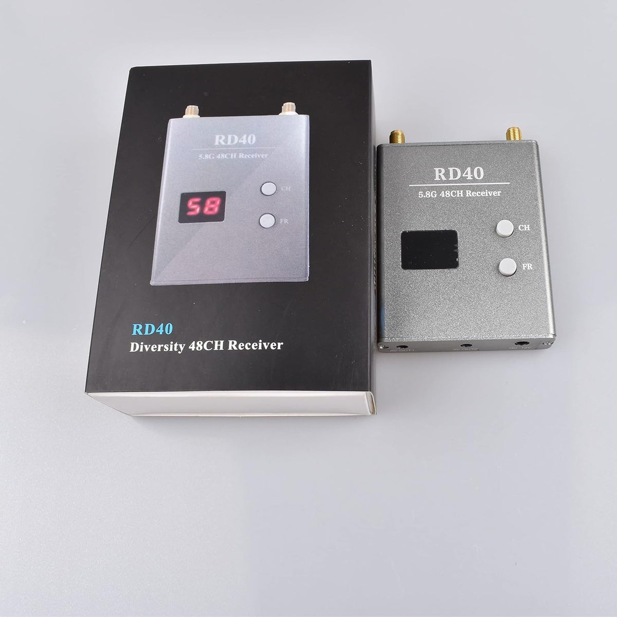 5.8GHZ 48Channel RD40 Raceband Dual Diversity Receiver with A/V and Power Cables X3209