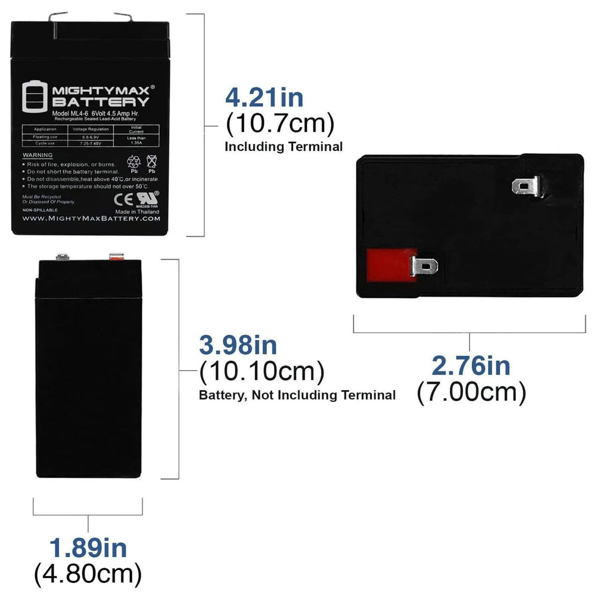 6V 4.5AH SLA Battery L295
