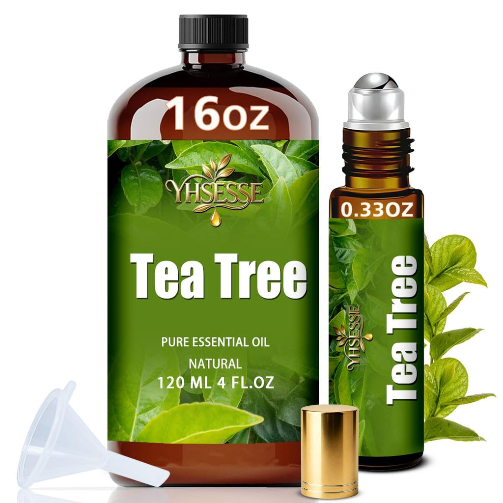Lavender 4 Fl Oz and Tea Tree 16 Fl Oz Essential Oil B5355