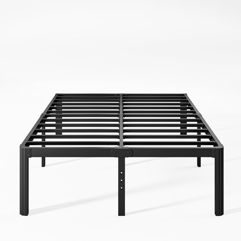 18 Inch High Queen Size Metal Platform Bed Frame Black Y992687
