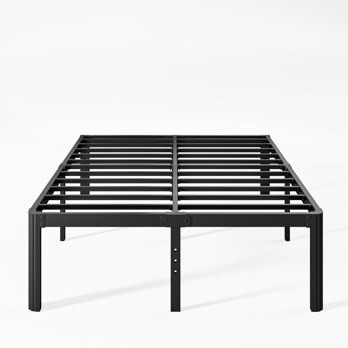 18 Inch High Queen Size Metal Platform Bed Frame Black Y992687