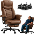 Big and Tall 500LBS Reclining Office Chair with Footrest U172033