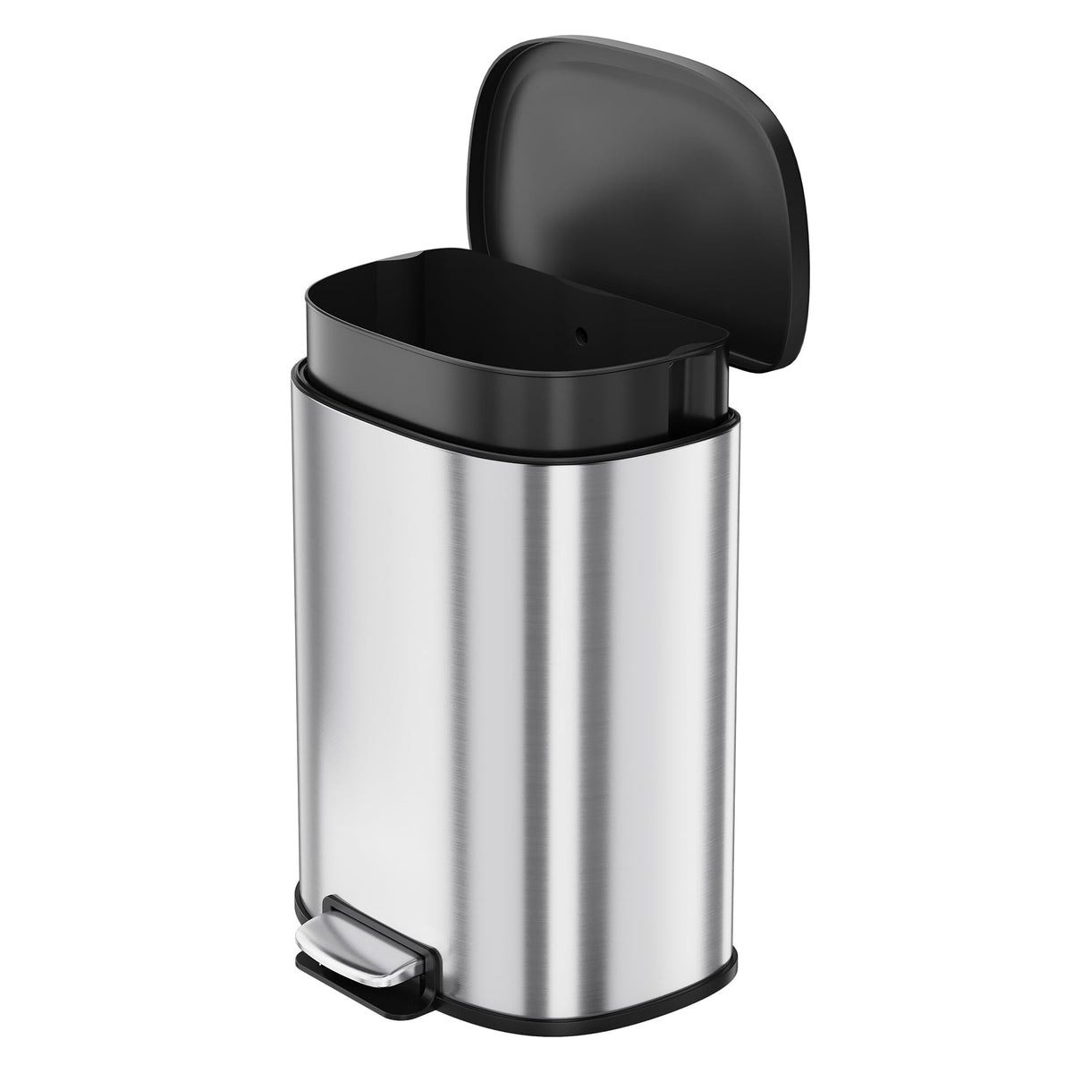 50L Stainless Steel Step-On Trash Can O784