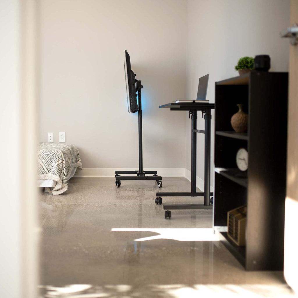 Black Rolling TV Cart for 13 to 50 inch Screens I390