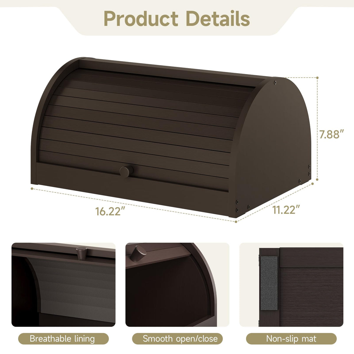 Roll-Top Bread Box I676