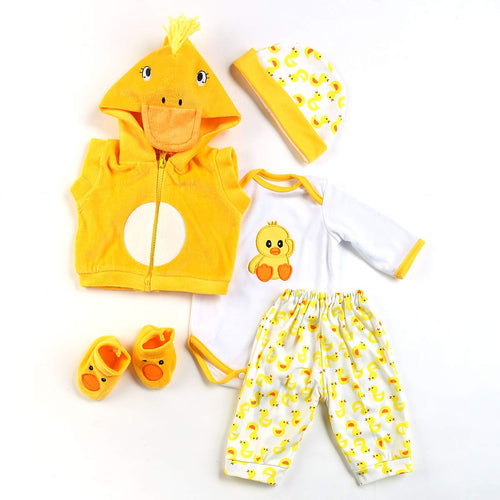 22 inch Yellow Duck 5pcs Doll Clothes Set D288617