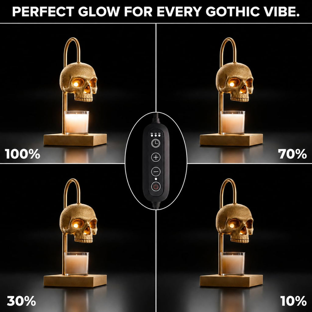 Skull Candle Warmer Lamp with Timer and Dimmer V476