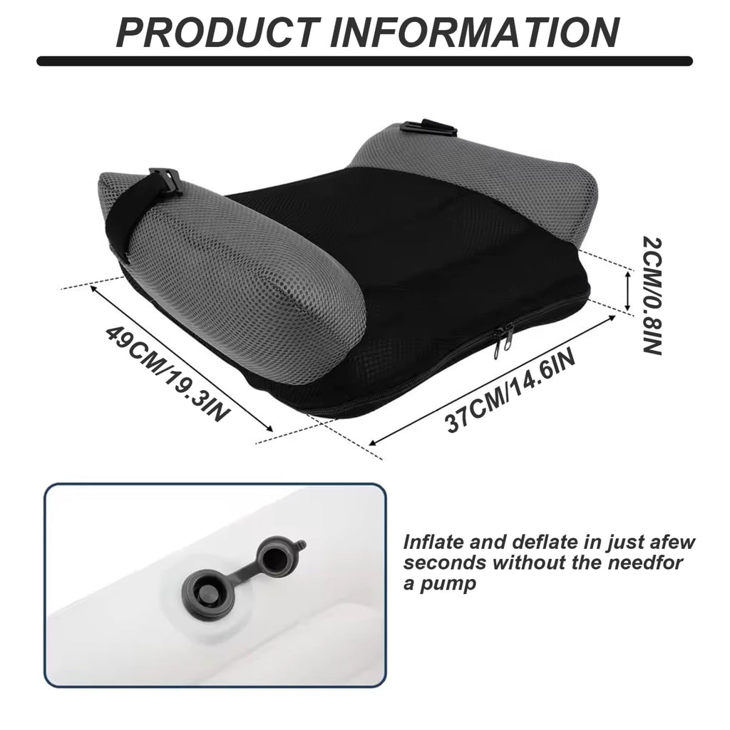 Inflatable Backless Booster Seat with Buckle & Carry Bag E262