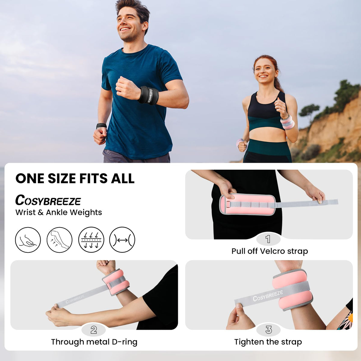 Ankle Weights 1 Pair Wrist Leg Arm Weights J71130