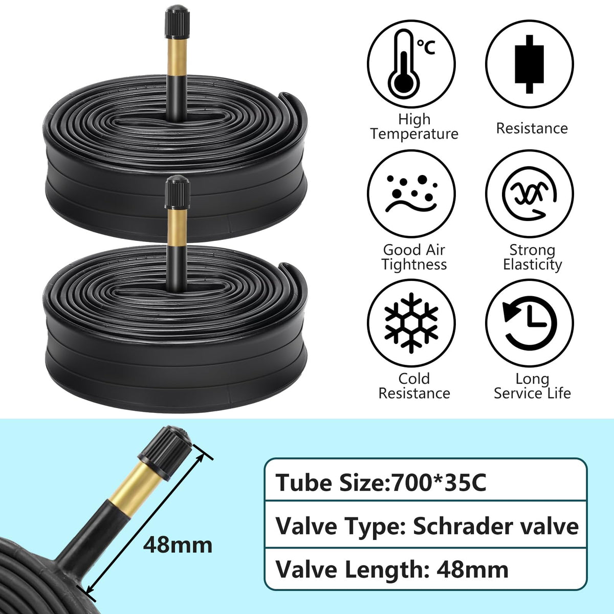 Foldable Road Bike Tires and Inner Tubes 2-Pack J177162