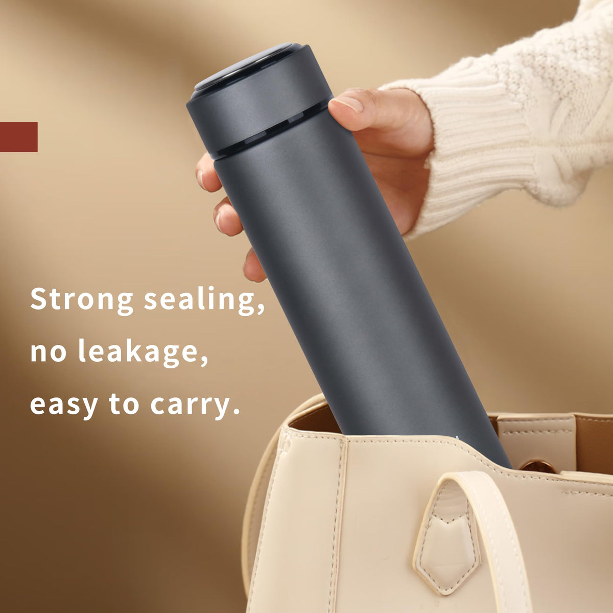 Vacuum Insulated 304 Stainless Steel Travel Mug with Lid 16 Oz Leak-Proof Tumbler K85742