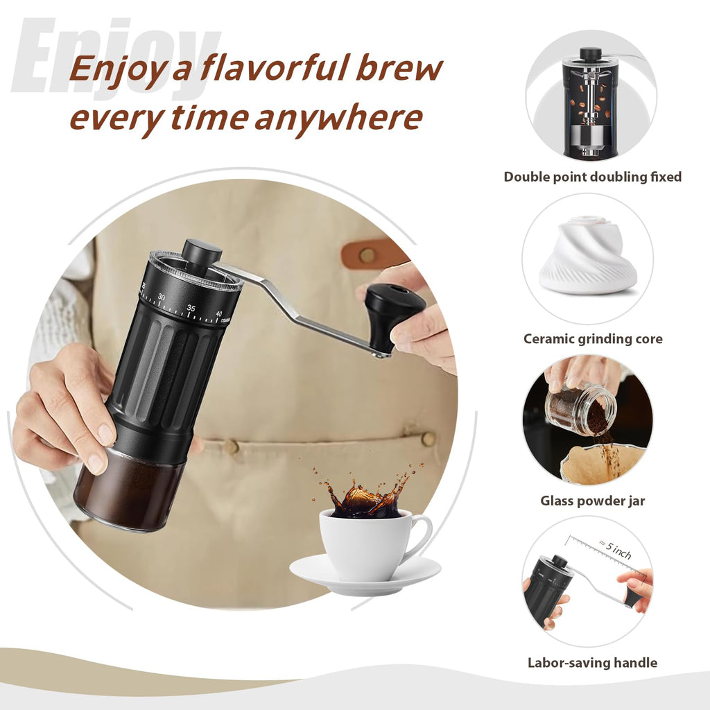 Manual Coffee Grinder with Ceramic Conical Burr Z845425