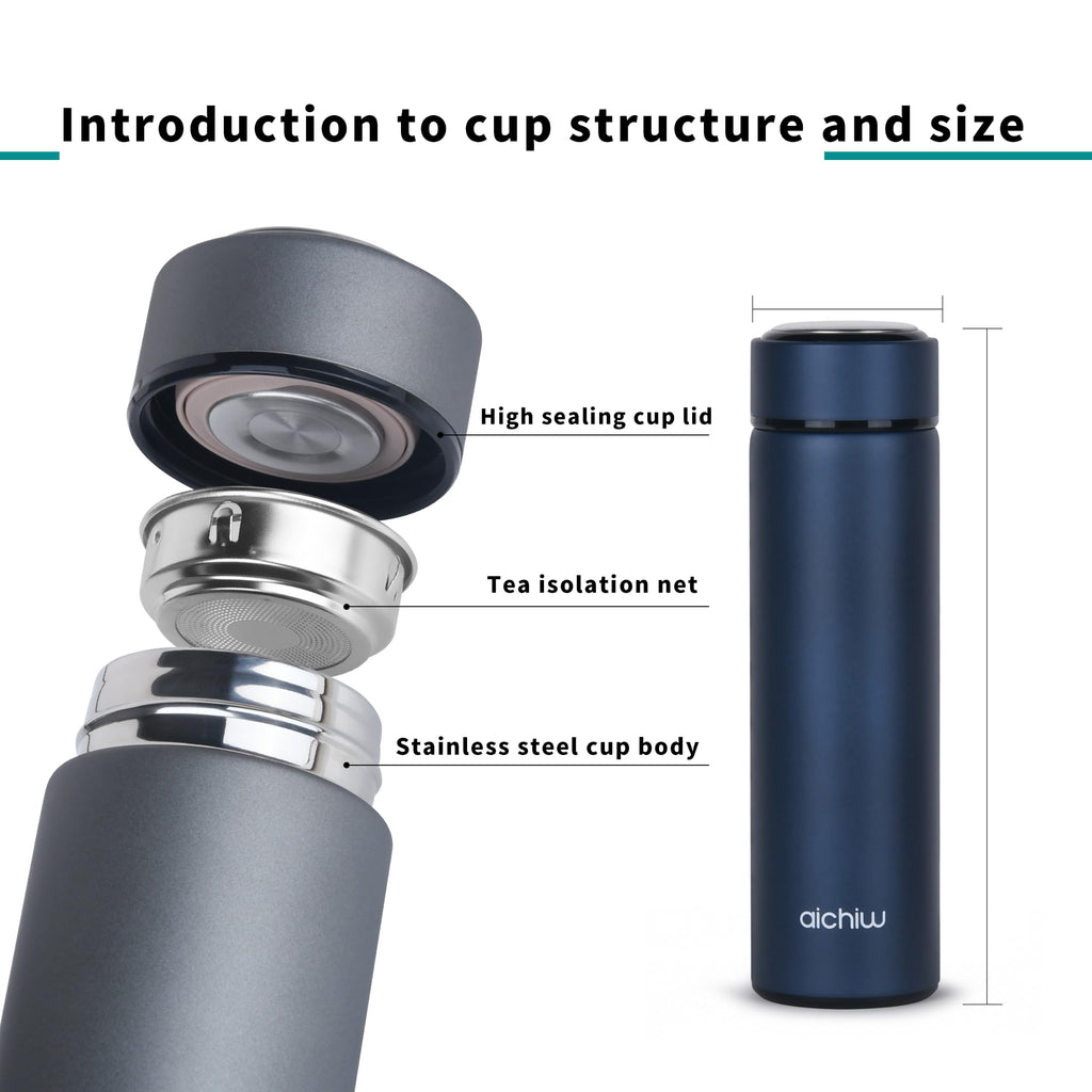 Vacuum Insulated 304 Stainless Steel Travel Mug with Lid 16 Oz Leak-Proof Tumbler K85742