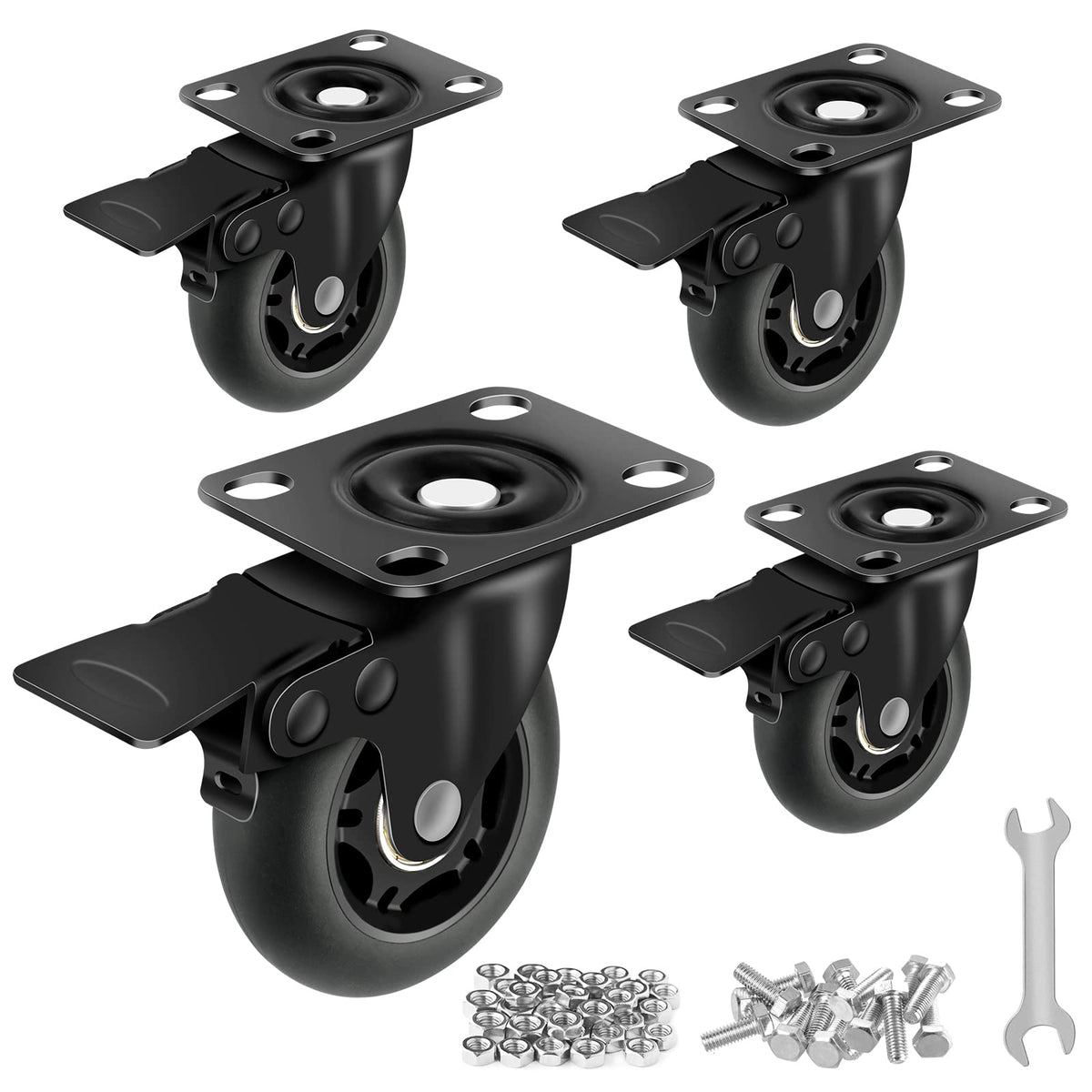 3” Lock Casters Set of 4 Heavy Duty F538