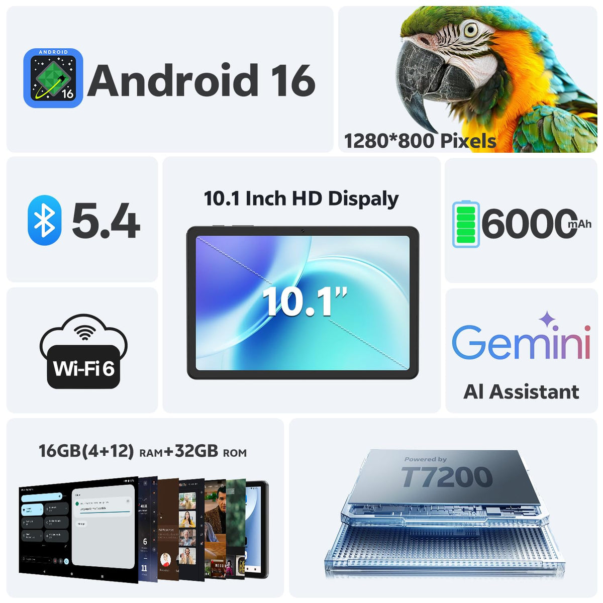 10 Inch Android Tablet with Keyboard W891