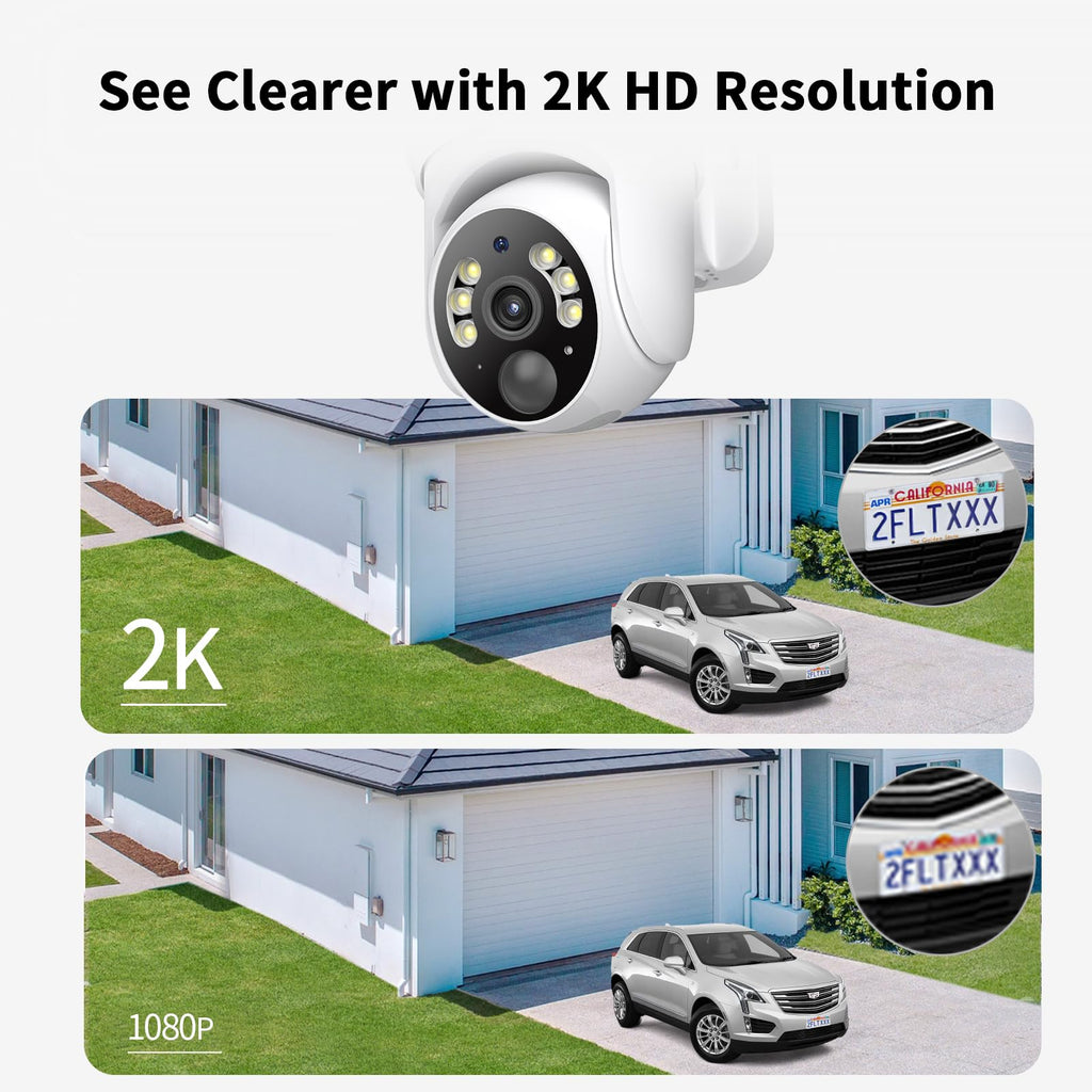 2K Solar Security Cameras Wireless Outdoor 4 Pack White K5683