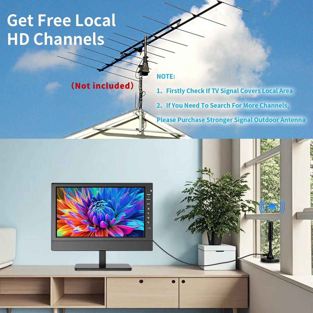 12” Portable Flat Screen TV with Digital Tuner J487024