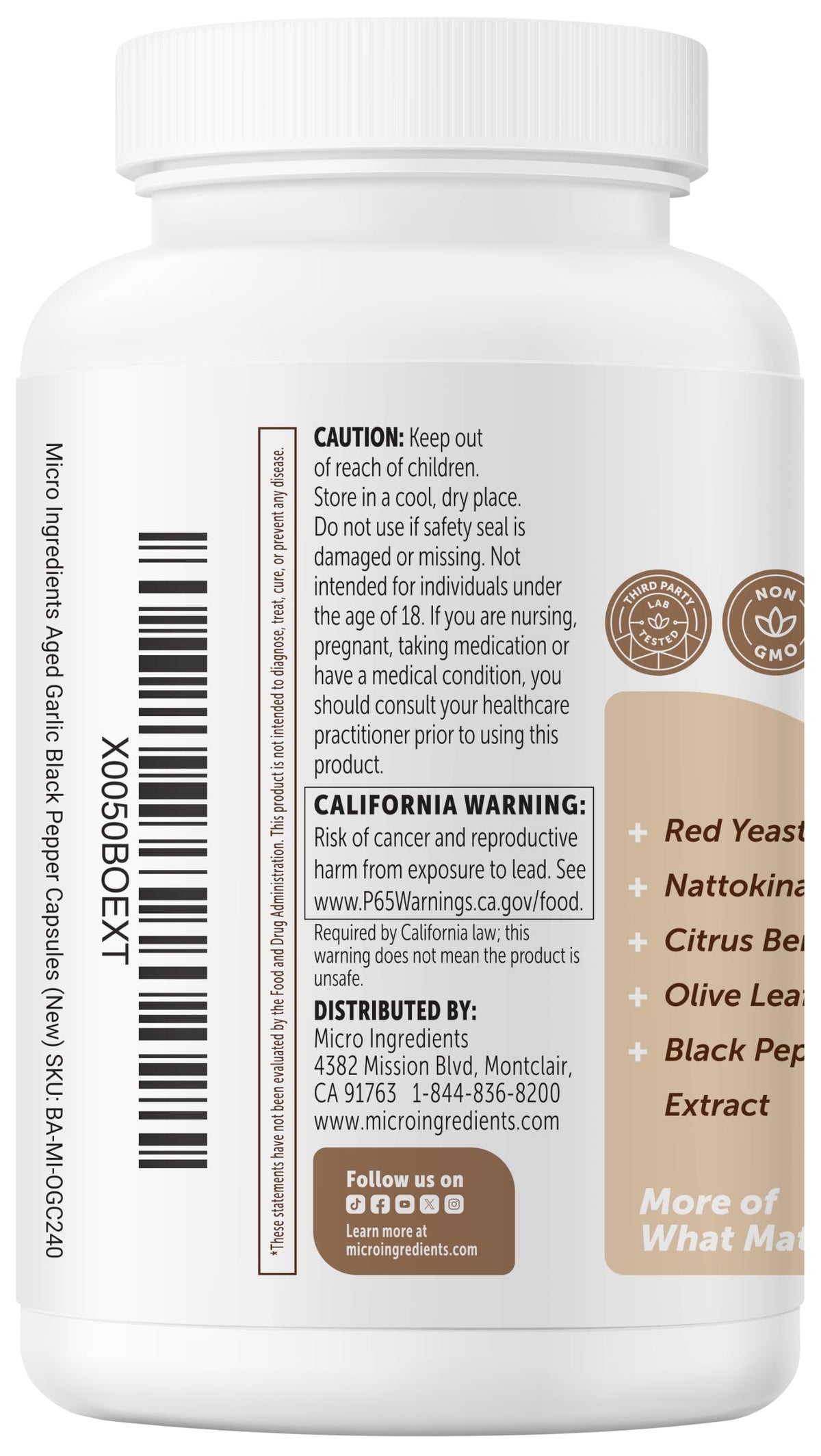 Odorless Aged Garlic & Black Garlic G59687
