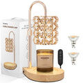 Candle Warmer Lamp with Timer, 2 Bulbs, Gold F78347